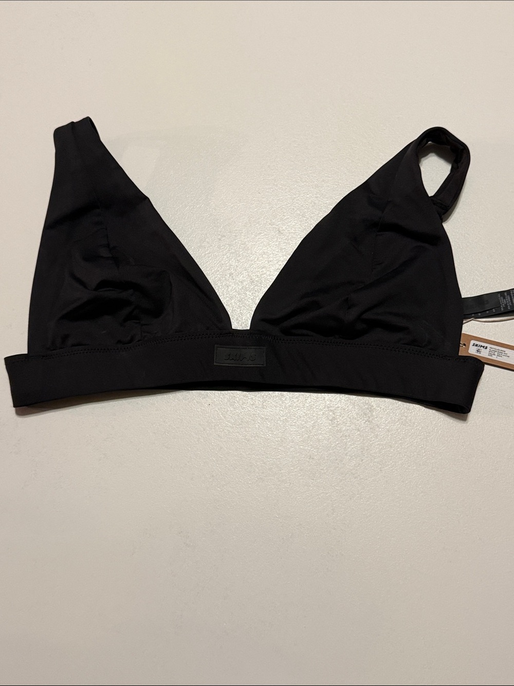 SKIMS Large Onyx Black Triangle Bralette Bikini Top